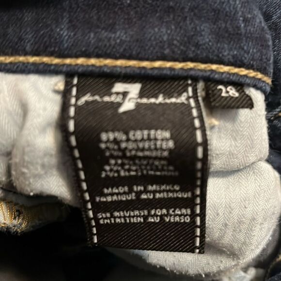 7 For All Mankind Distressed Ripped Denim Ankle Gwenevere Jeans Contemporary - Picture 12 of 12